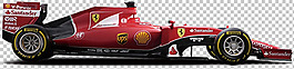 红色f1赛车侧面免抠png透明图层素材