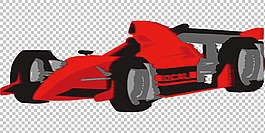 骚红f1赛车免抠png透明图层素材