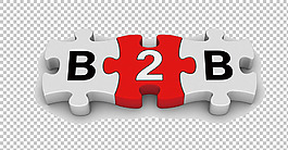 B2B拼图图标免抠png透明图层素材