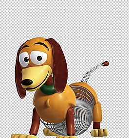 弹簧狗玩具免抠png透明图层素材