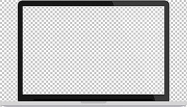 简约笔记本电脑样机免抠png透明图层素材