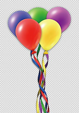 创意彩色气球免抠png透明图层素材