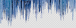 蓝色漂亮冰柱免抠png透明图层素材