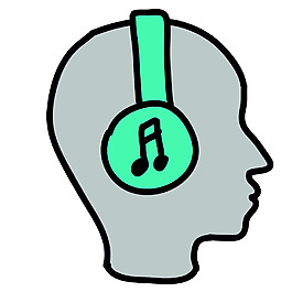 人物听歌音乐icon图标