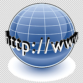蓝色圆形互联网图标免抠png透明图层素材