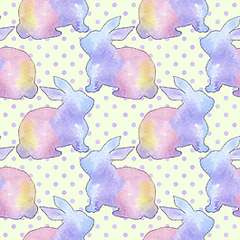 彩色小兔子复活节背景素材