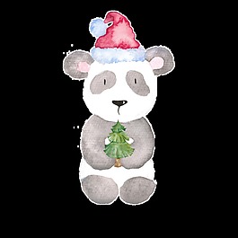 卡通熊猫透明素材