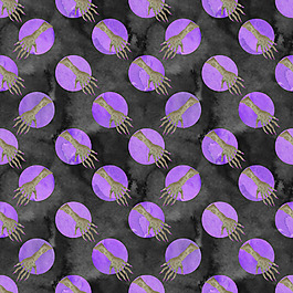 紫色魔手万圣节填充背景素材