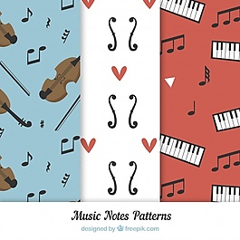 乐器与乐谱图案