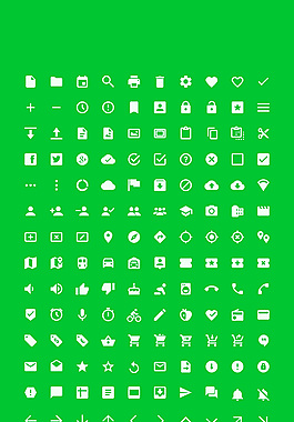 网页UI白色矢量icon图标集