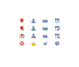 彩色扁平网页UI图标设计