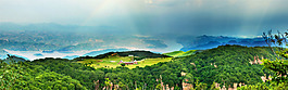 小清新阳光山川背景