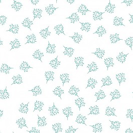 精致的蓝色花卉图案