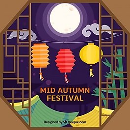 窗外，中秋节