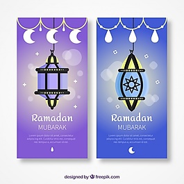 平面设计中的灯笼横幅