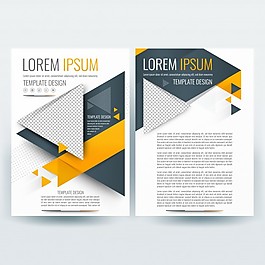 橙色三角形业务手册模板的形状