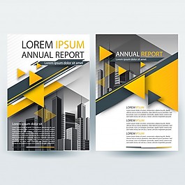 橙色三角形业务手册模板的形状