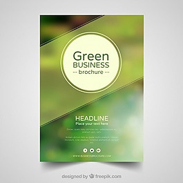 绿色的零散的小册子