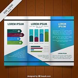 彩色元素企业画册模板