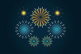 古典风格装饰烟花海报背景模板