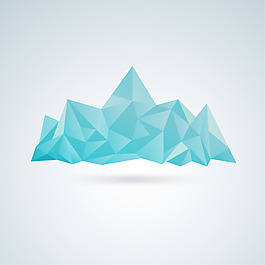 蓝色渐变立体几何背景