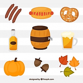 丰富多彩的啤酒节元素集合