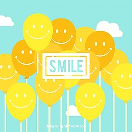 微笑的气球背景