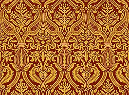 古典黄色花纹图背景