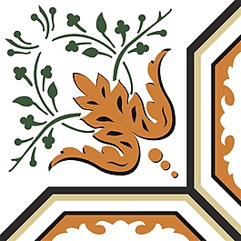 橙色花纹经典填充背景素材