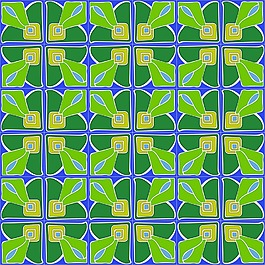 绿色四叶草复古卡通背景素材