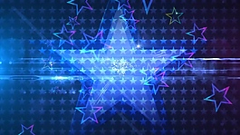 蓝色五角星led视频素材