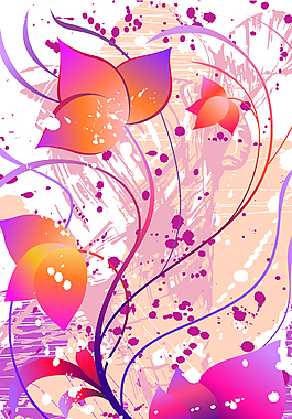 炫彩的花朵背景素材