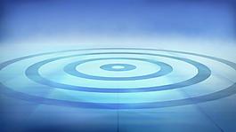 蓝色炫光圆环扩散视频素材