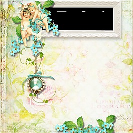 白色相框透明素材