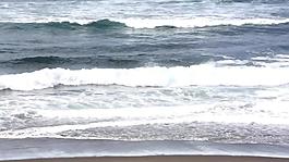 实拍大气海水翻滚视频素材