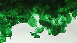 淡雅绿色水墨变化视频素材