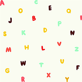 英文字母矢量填充背景素材