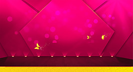 双十一购物街背景舞台效果图