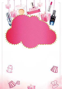 浪漫美妆时装背景