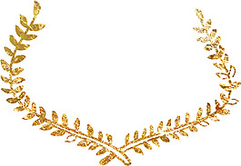 交叉的金色树枝png元素素材