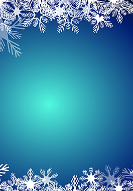 蓝色光晕上的雪花