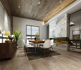 现代时尚清雅风格客厅室内装修效果图