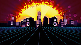 多彩音响节奏效果视频素材