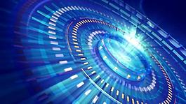 蓝色旋转发散炫光特效视频素材