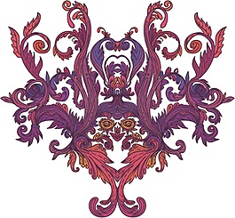 玄幻欧美花纹矢量素材