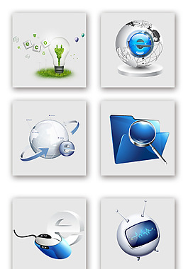 科技商务环保宣传海报素材