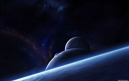 大气太空星球背景