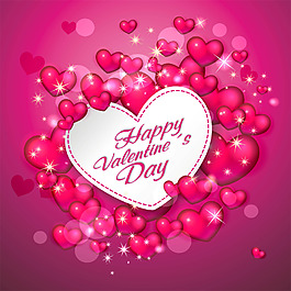 梦幻紫色渐变心形背景