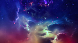 梦幻多彩唯美星空背景