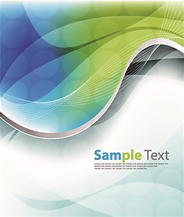 清新创意曲线矢量素材